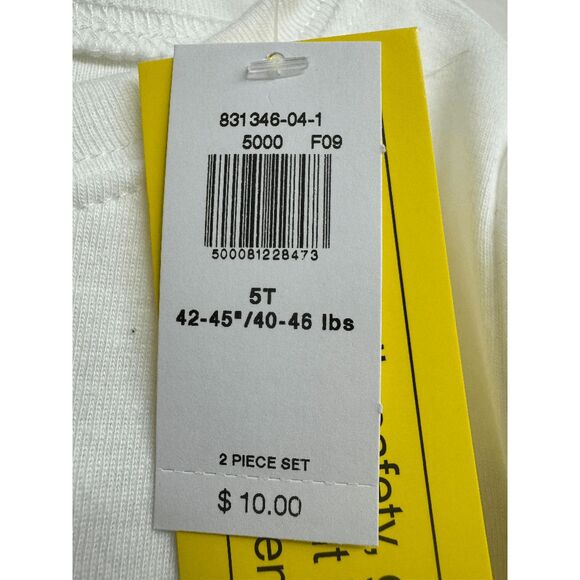 OLD NAVY Unisex Toddler Printed Long-Sleeve Pajama Set - White/Green 5T - Picture 4 of 5